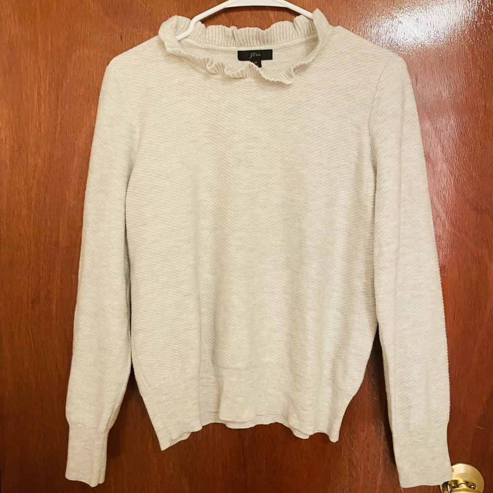 J Crew Ruffled Sweater